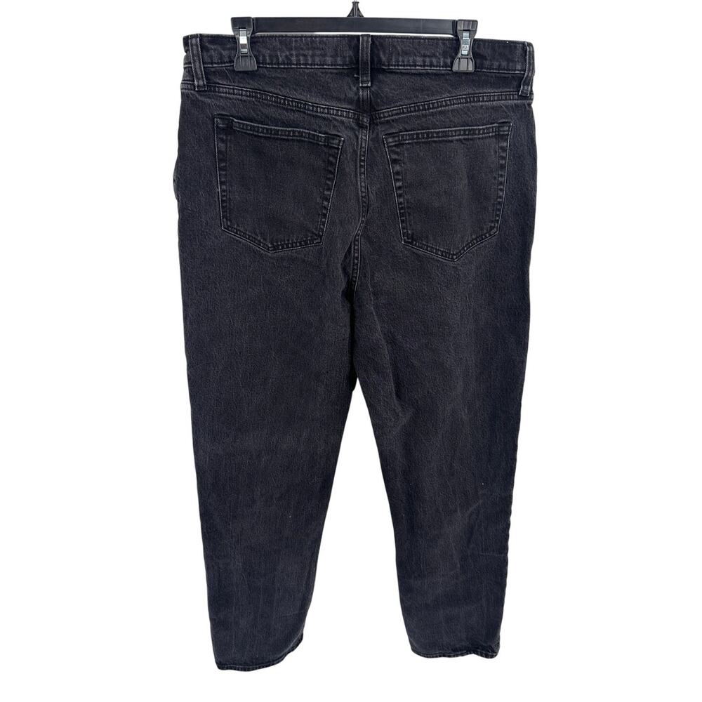 ABERCOMBIE & FITCH The Dad High Rise Black Denim Jean // 14 Long - Picture 7 of 9